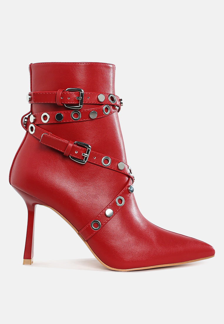 Jaunts Eyelets & Studs Harness Ankle Boots London Rag