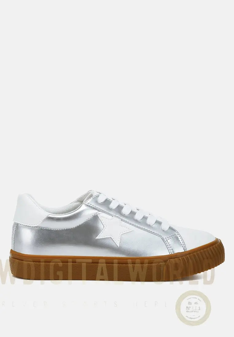 Jumping jacks Metallic Faux Leather Star Sneakers London Rag