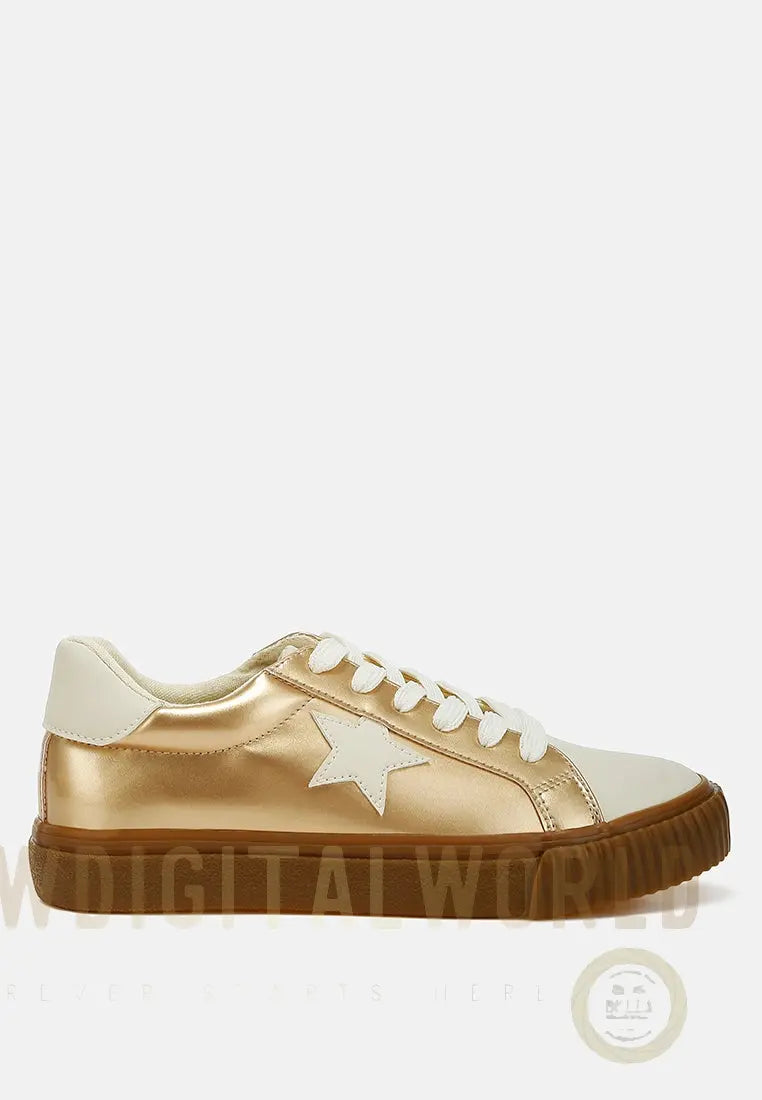 Jumping jacks Metallic Faux Leather Star Sneakers London Rag