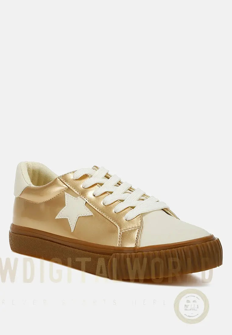 Jumping jacks Metallic Faux Leather Star Sneakers London Rag