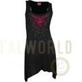 BLOOD ROSE - Goth Bottom Camisole Dress Black Black Jasper
