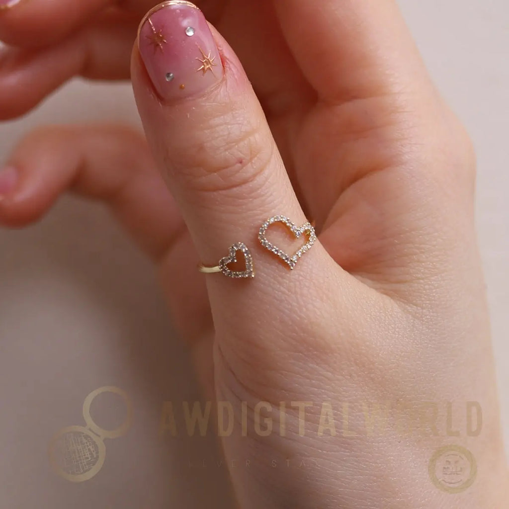 Double hearts ring Nabi London