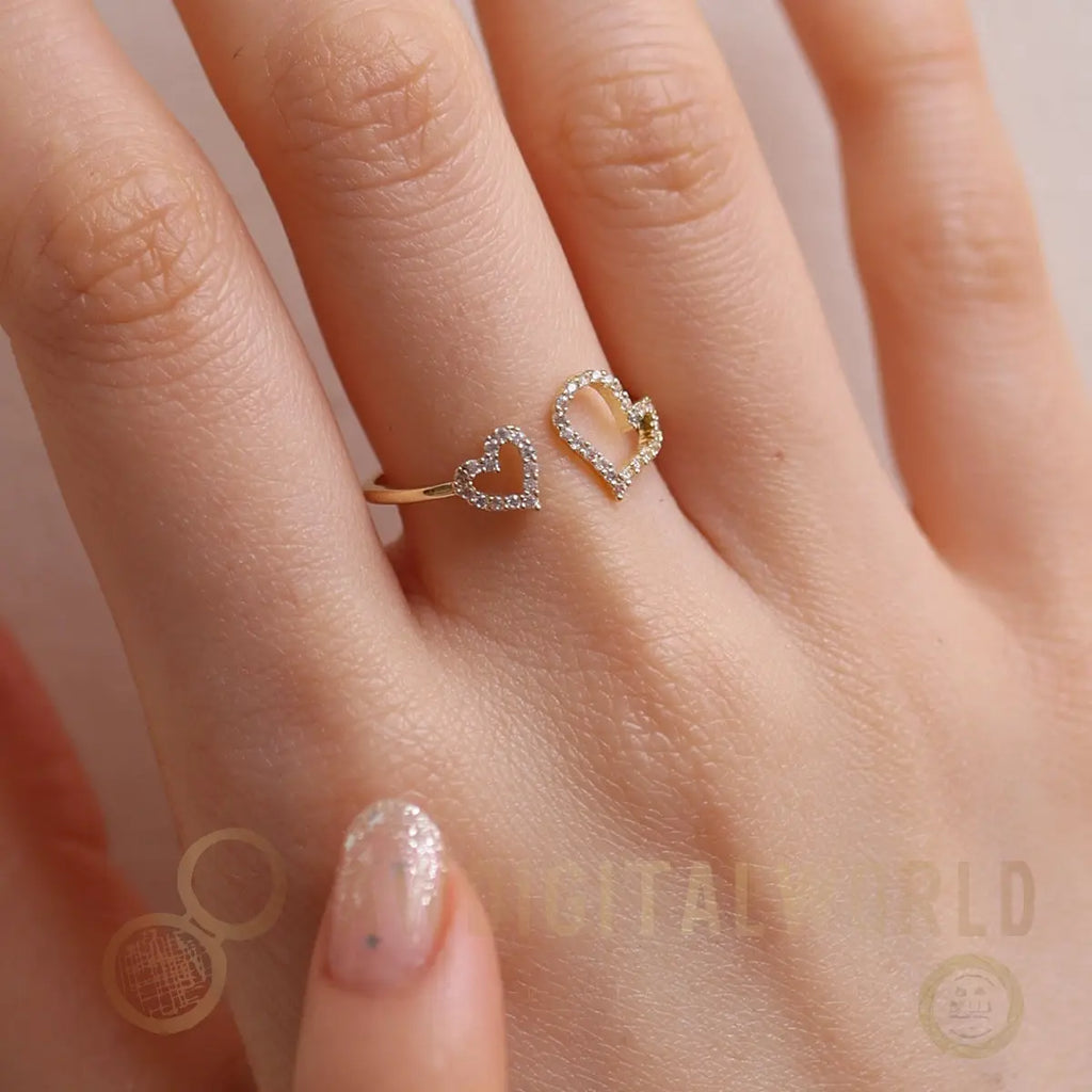 Double hearts ring Nabi London