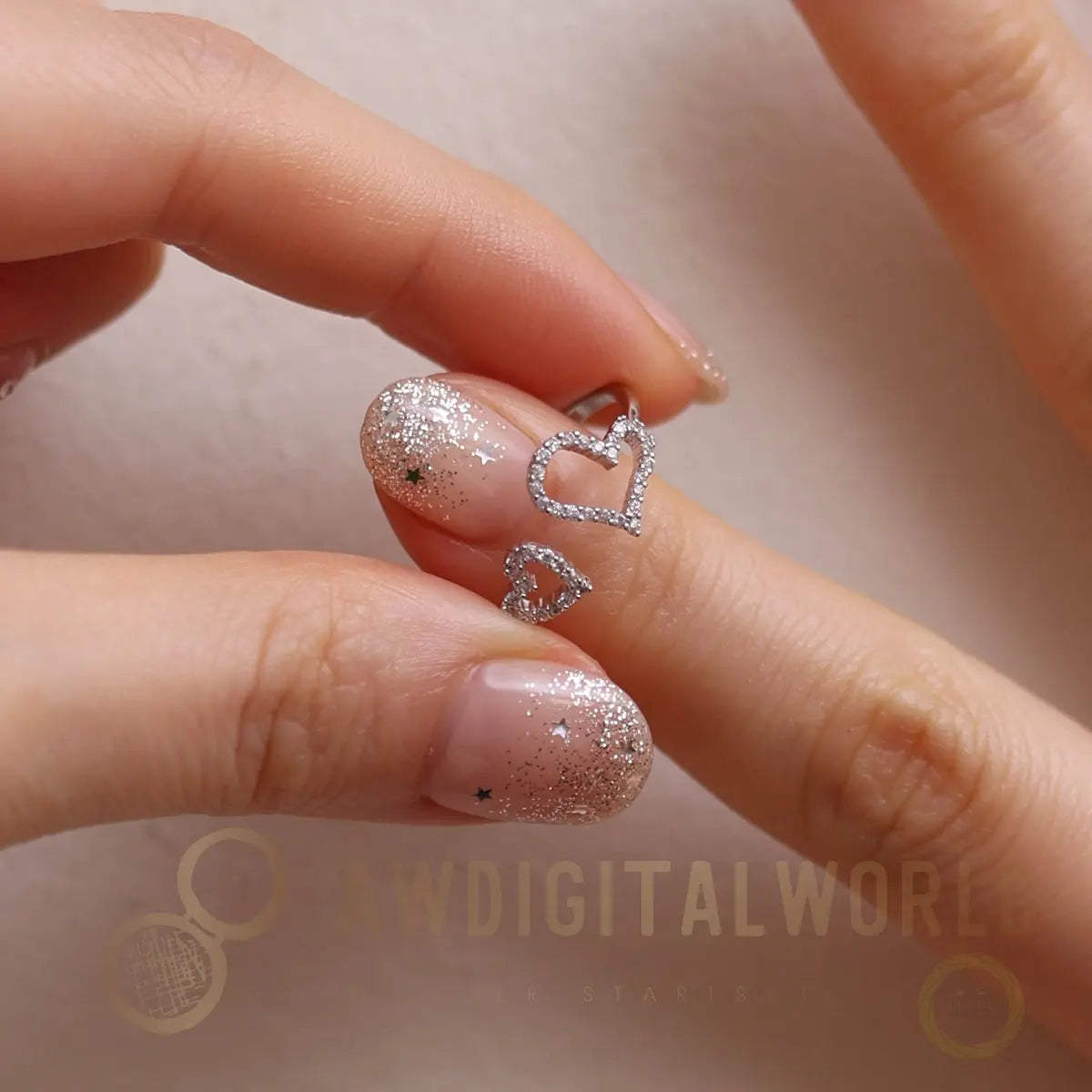 Double hearts ring Nabi London