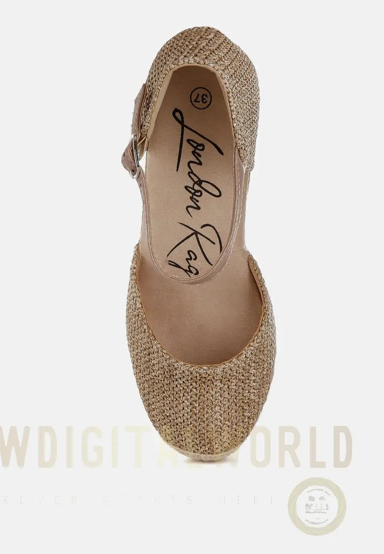 Kalista Raffia Woven Wedge Sandals London Rag