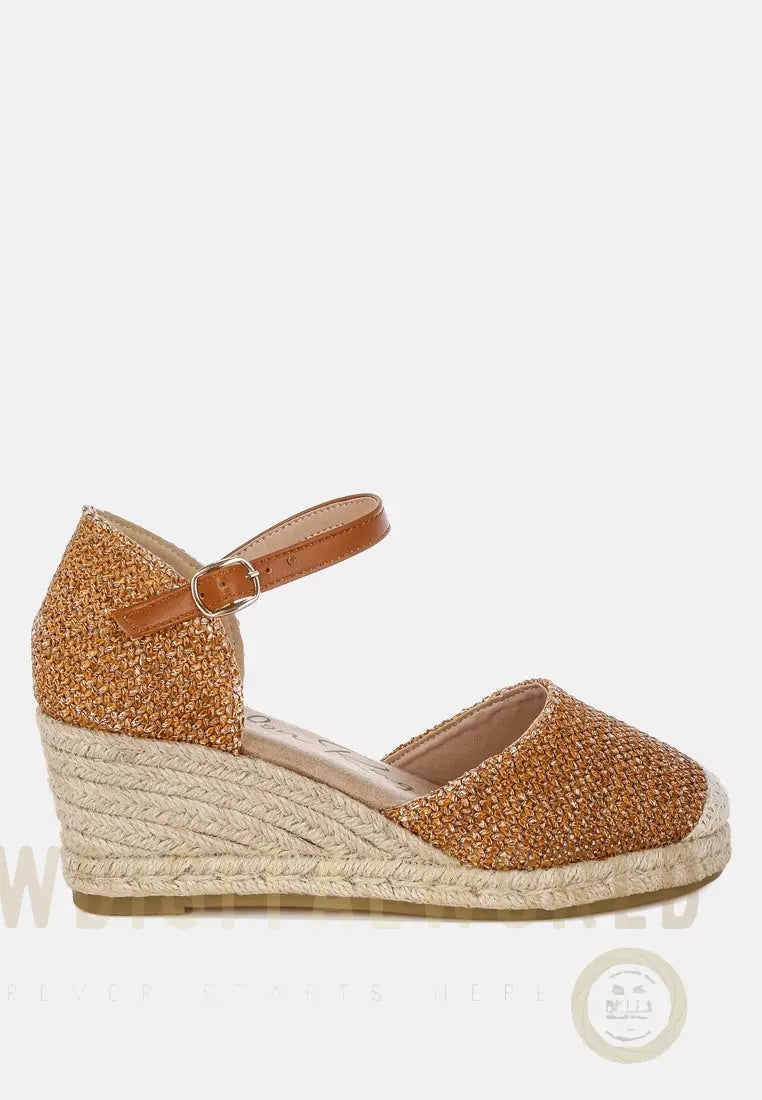 Kalista Raffia Woven Wedge Sandals London Rag
