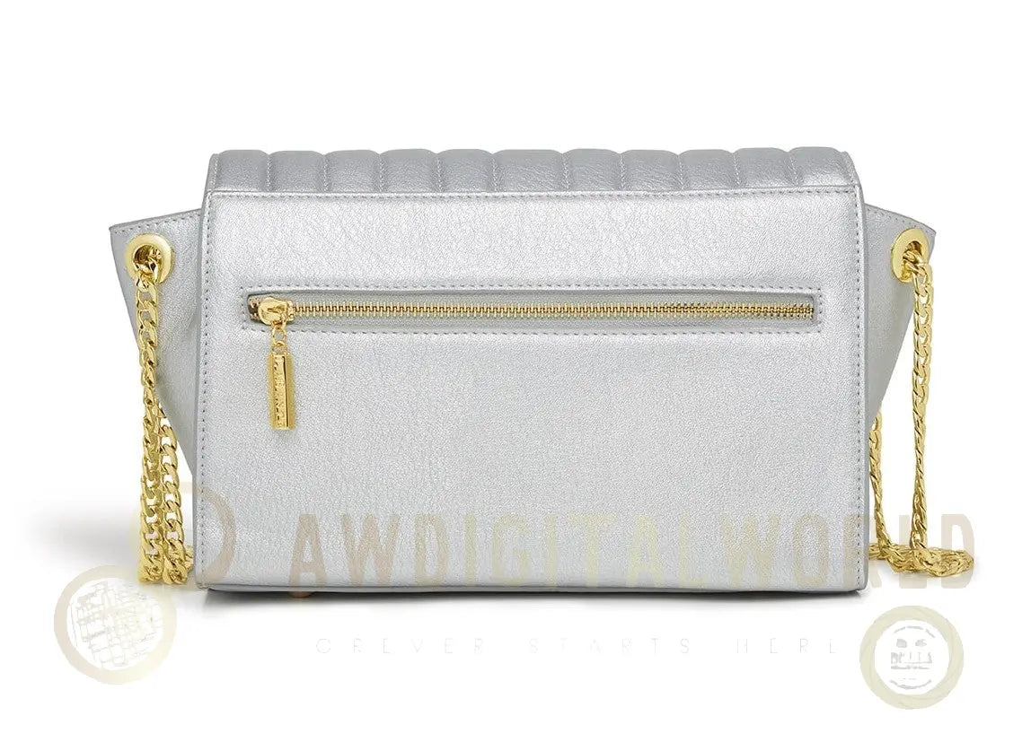 Kensington Silver Vegan Cross-Body Bag LaBante London