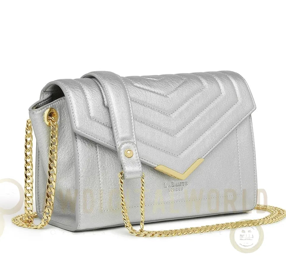 Kensington Silver Vegan Cross-Body Bag LaBante London