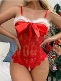 Kissmas Bow Lace Teddy - S/M/L/XL JOJO Lingerie