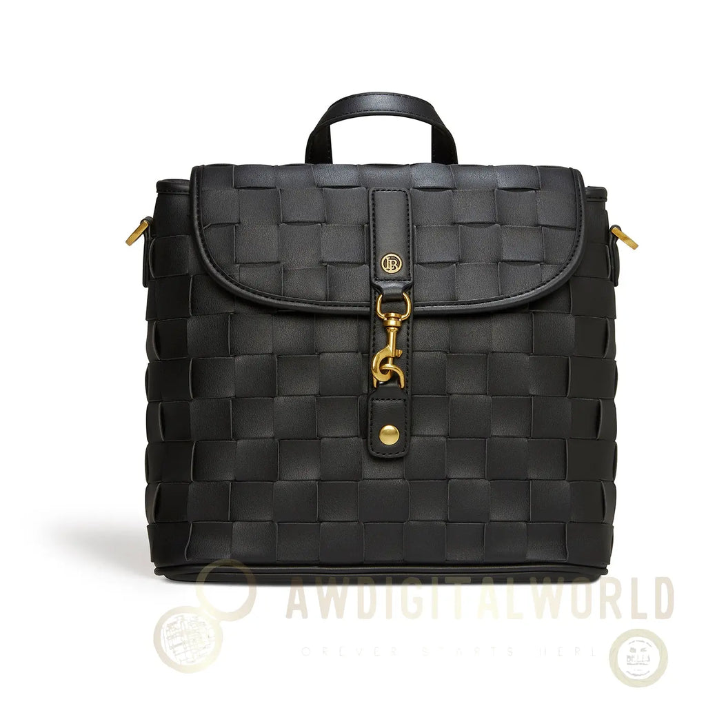 Rosie Black Mini Vegan Backpack-2