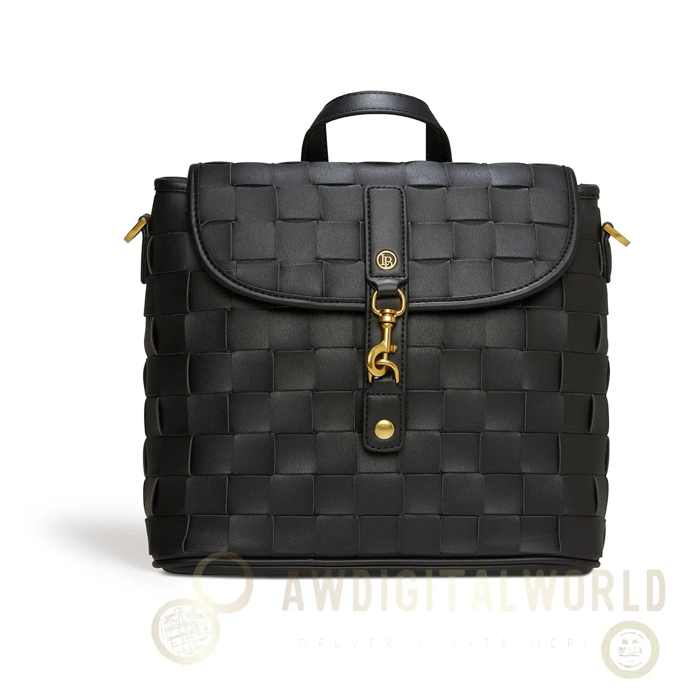 Rosie Black Mini Vegan Backpack-2
