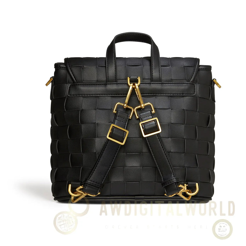 Rosie Black Mini Vegan Backpack-3