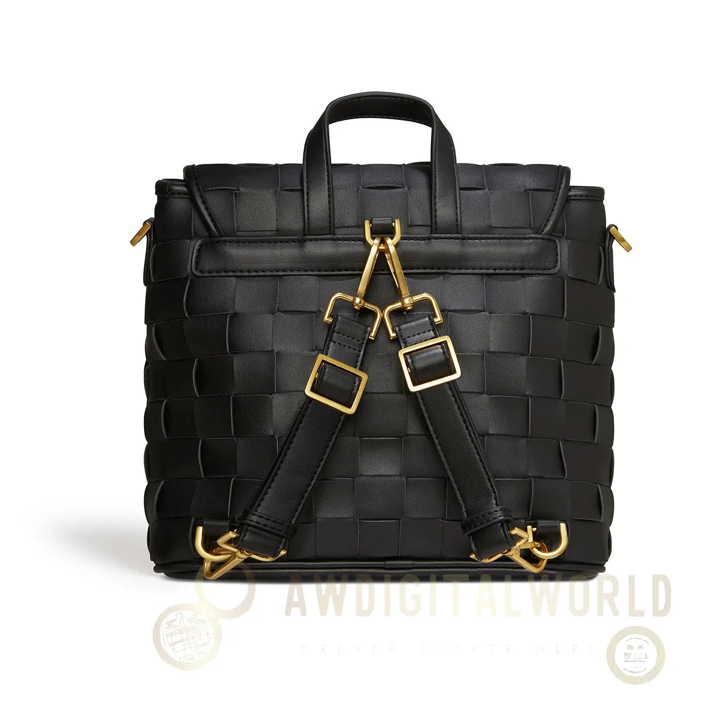 Rosie Black Mini Vegan Backpack-3