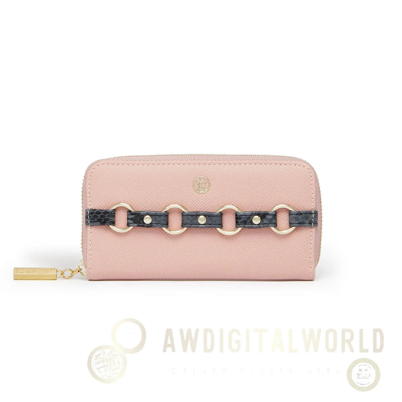 Ellen Pink Vegan Zip Around Wallet LaBante London