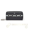 Ellen Black Vegan Zip Around Wallet-0