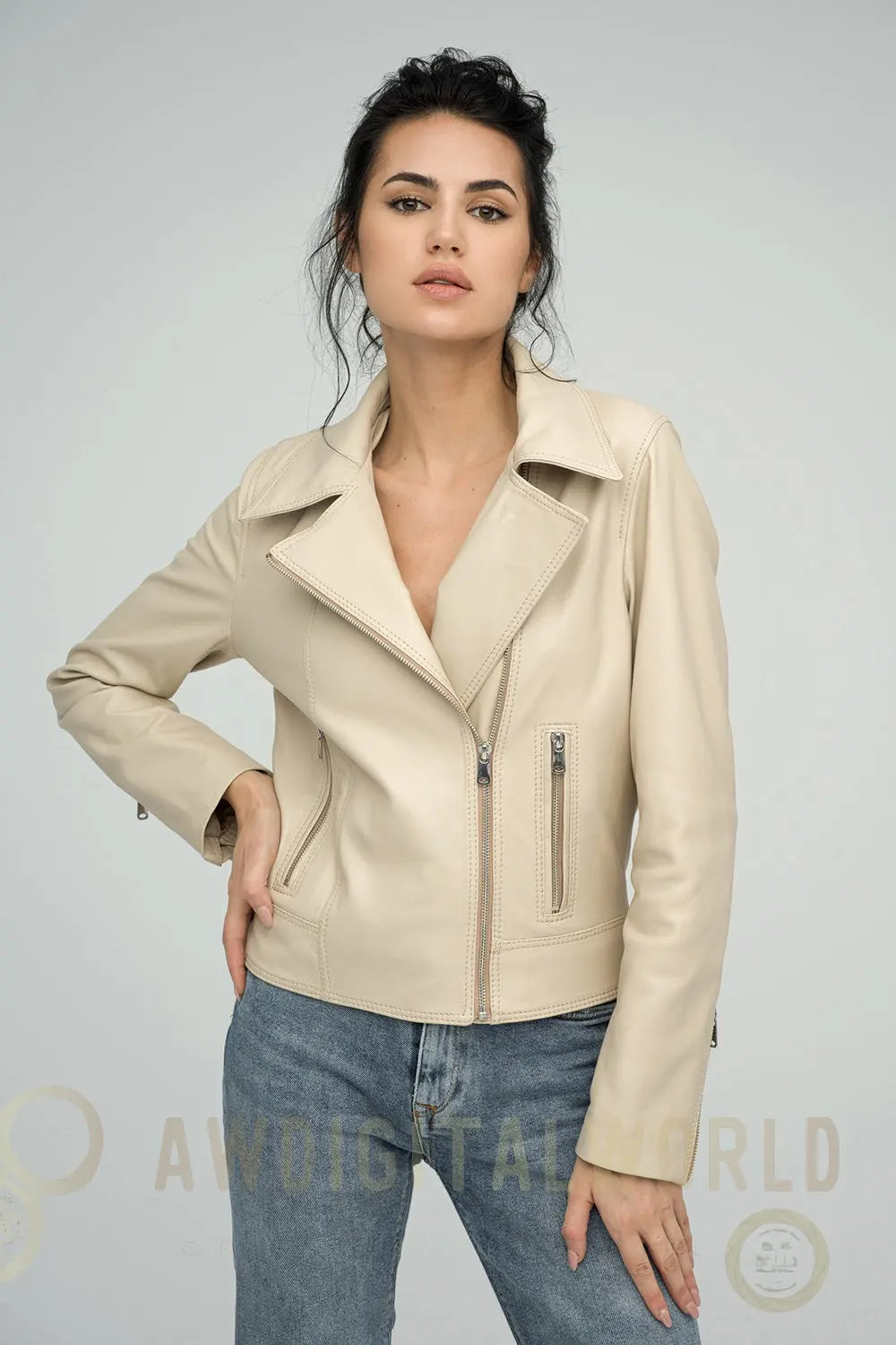 Cream Genuine Sheepskin Jacket Buy Me Fur Ltd