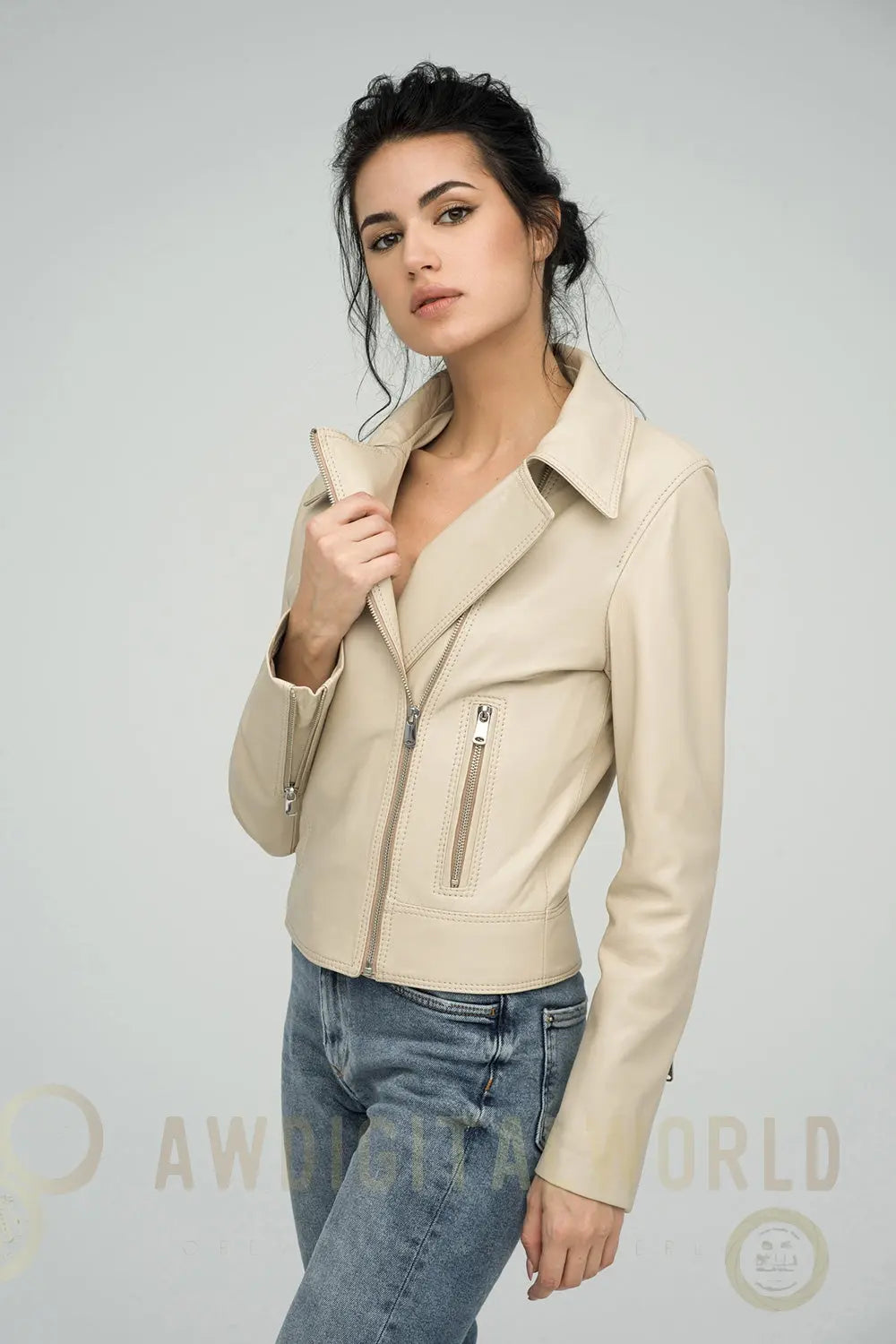 Cream Genuine Sheepskin Jacket Buy Me Fur Ltd