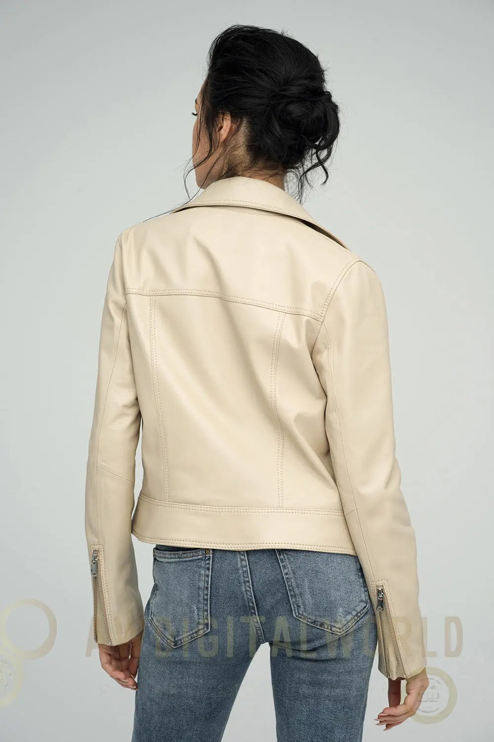 Cream Genuine Sheepskin Jacket Buy Me Fur Ltd