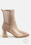 Mimosa Mesh Detail Pointy Ankle Boots-0