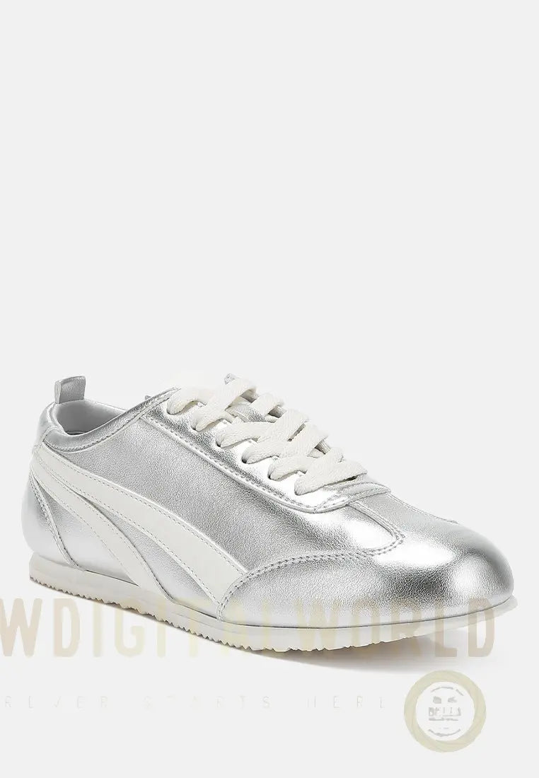 Montek Metallic Lace-Up Sneakers London Rag