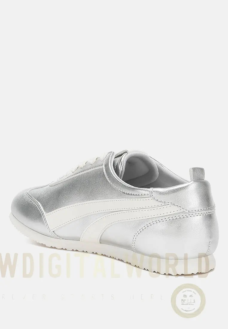 Montek Metallic Lace-Up Sneakers London Rag