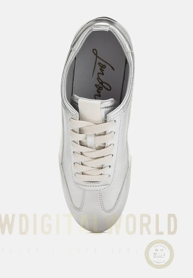 Montek Metallic Lace-Up Sneakers London Rag