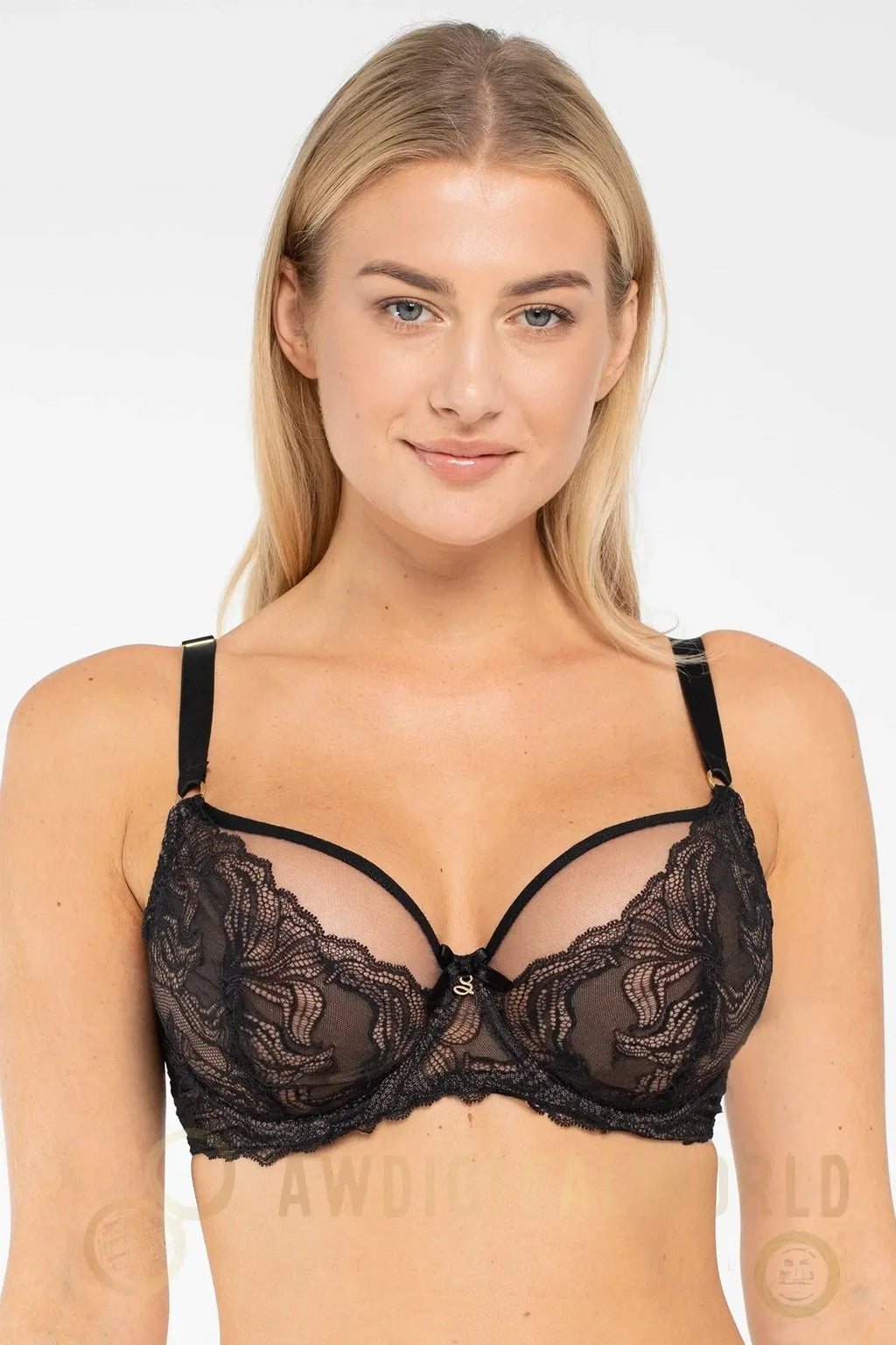 Sheer Lace Full Figure Bra Samanta Nyks-0