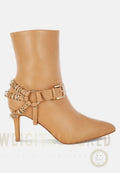 Nicene Harness Detail Stiletto Boots-0