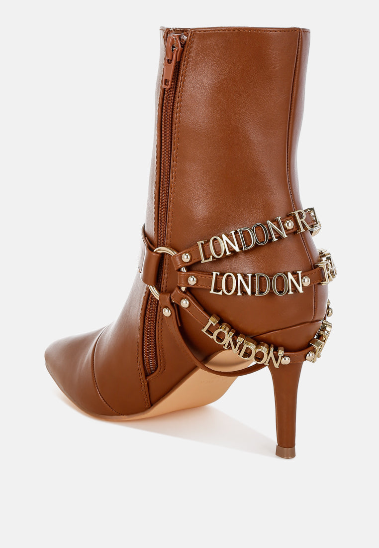 Nicene Harness Detail Stiletto Boots-3