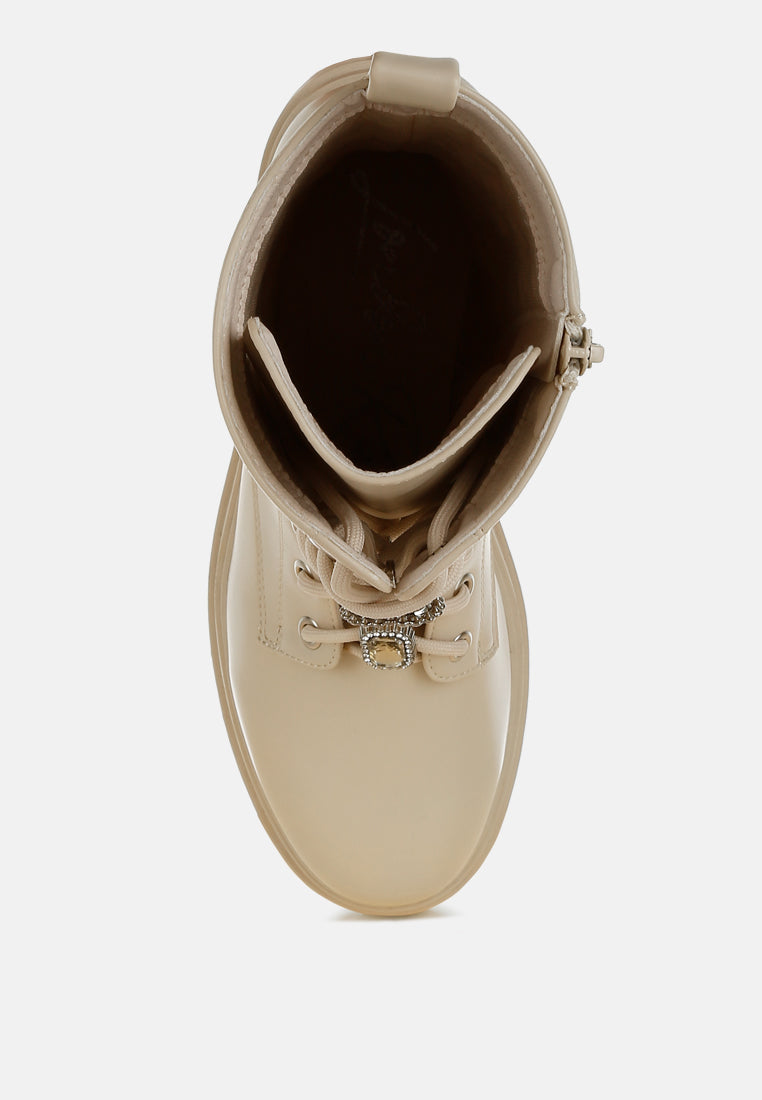 Nimba Rhinestone jewelled Chunky Boots-4