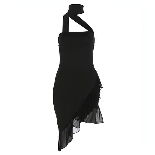 Fashion Halter Off-shoulder Slim Fit Stringy Selvedge Dress Carmine Juneberry