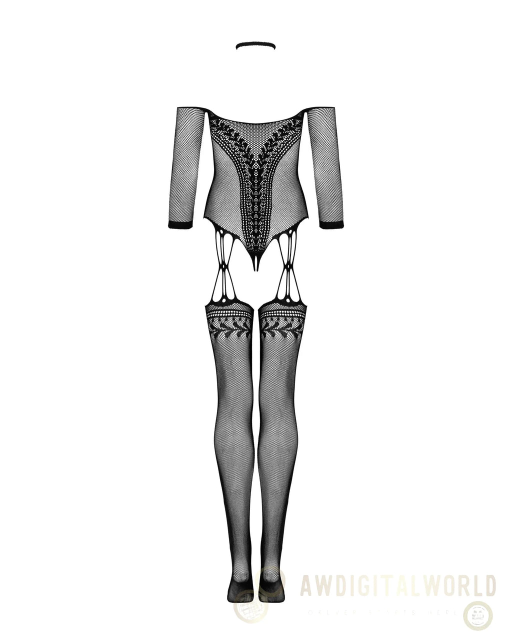 Sexy Crotchless Fishnet Bodystocking Obsessive Elegance-3