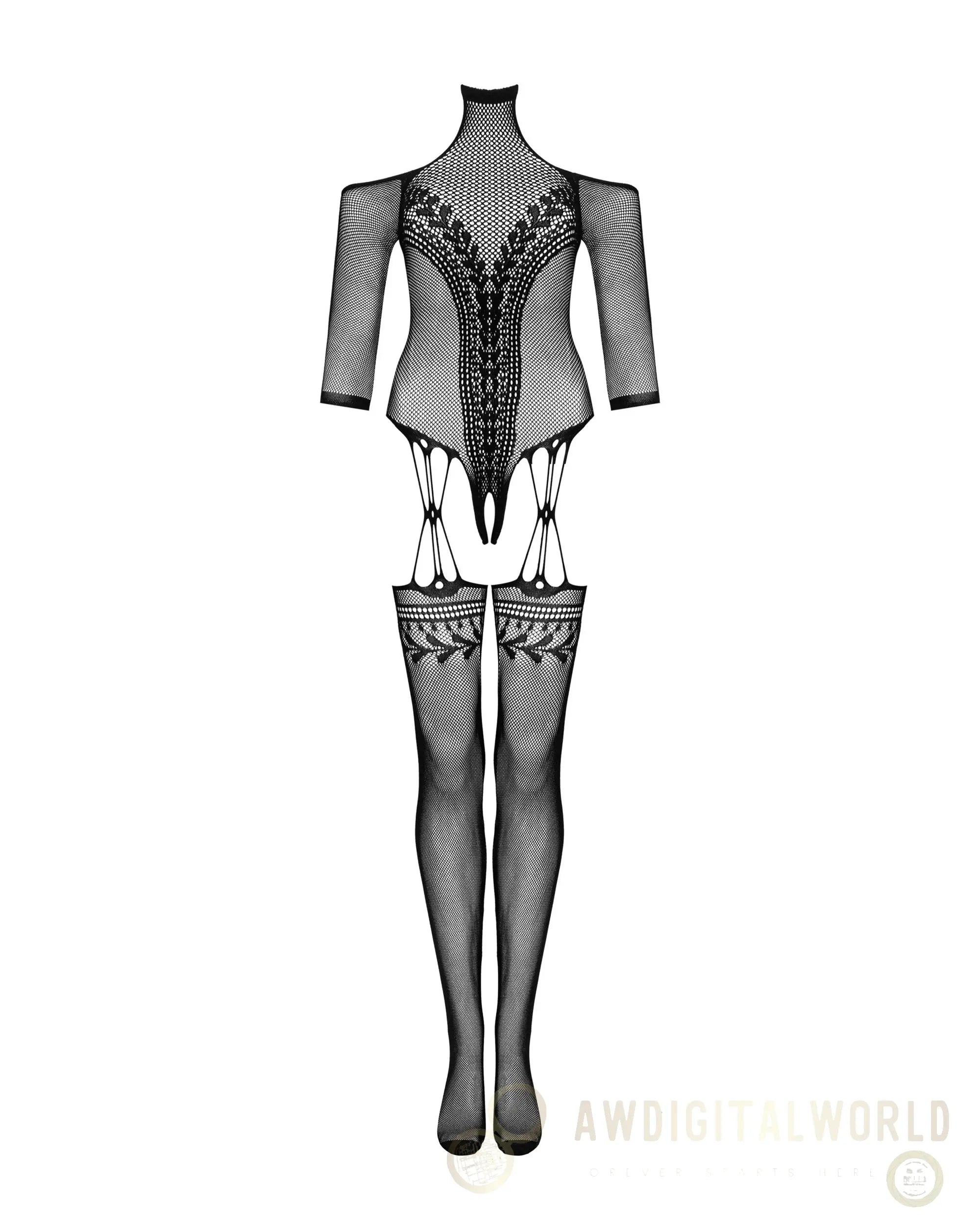 Sexy Crotchless Fishnet Bodystocking Obsessive Elegance-2
