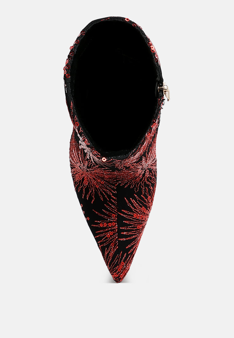 Oleander Sequin Embellished Stiletto Boots-4