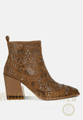Omishi Stud Embellished Ankle Boots-0