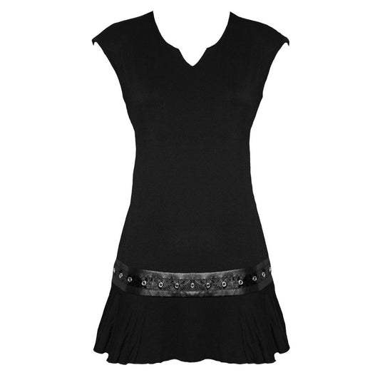 GOTHIC ROCK - Stud Waist Mini Dress Black Black Jasper