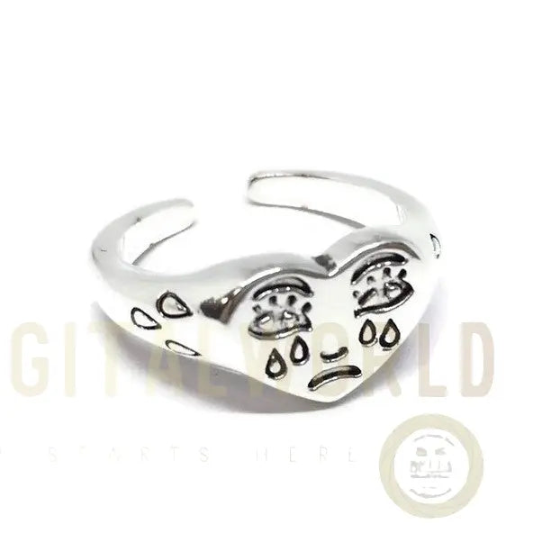 Crying Love Heart Band Ring Gifts From The Crypt