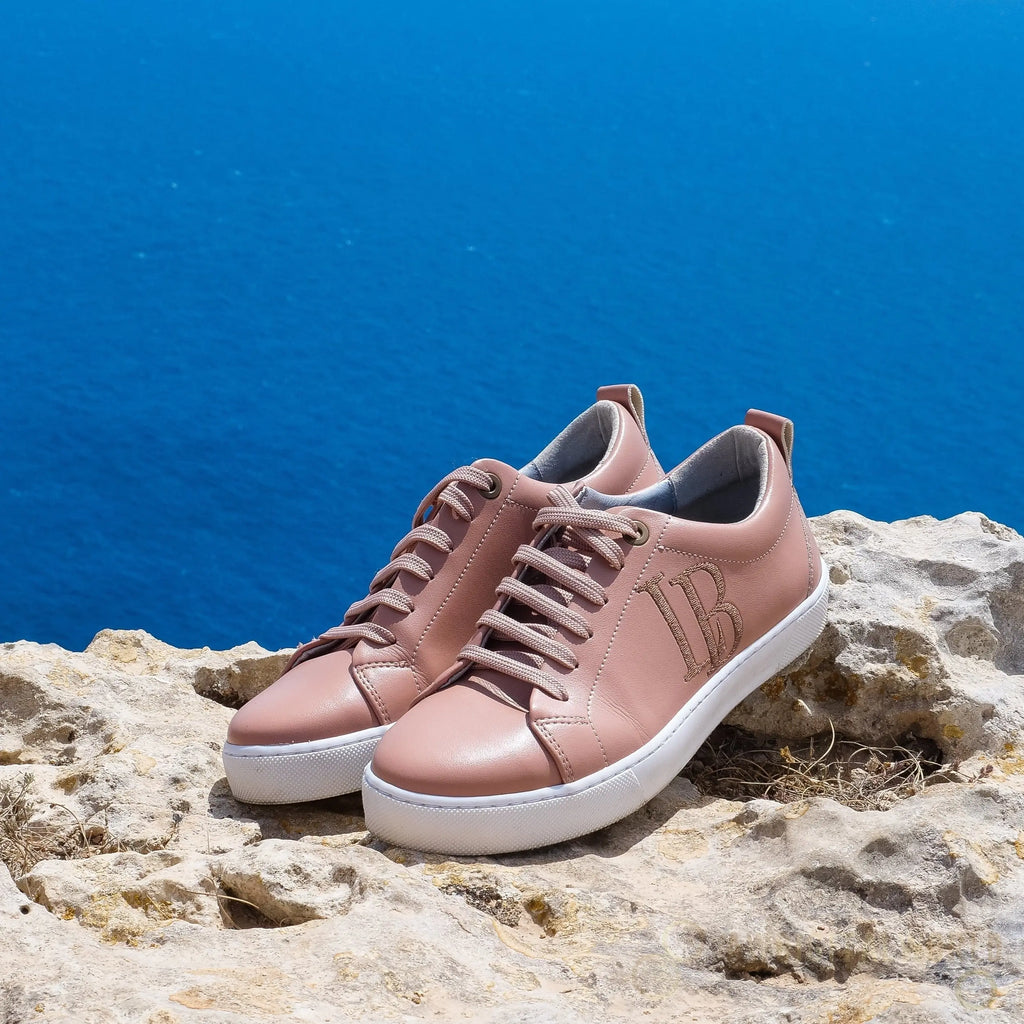 LB Nude Apple Leather aSneakers for Women LaBante London