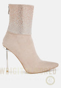 Podstar Rhinestones Embellished Foldover Boots-0