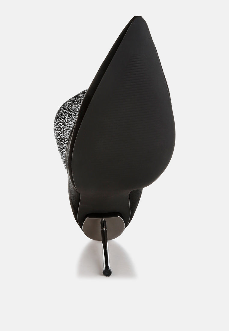 Podstar Rhinestones Embellished Foldover Boots-1