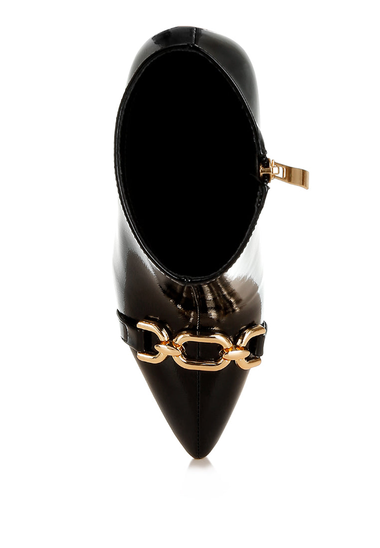 Pollux Metallic Chain Detail Boots-1