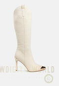 Ridda Metallic Cap Toe Denim Boots London Rag