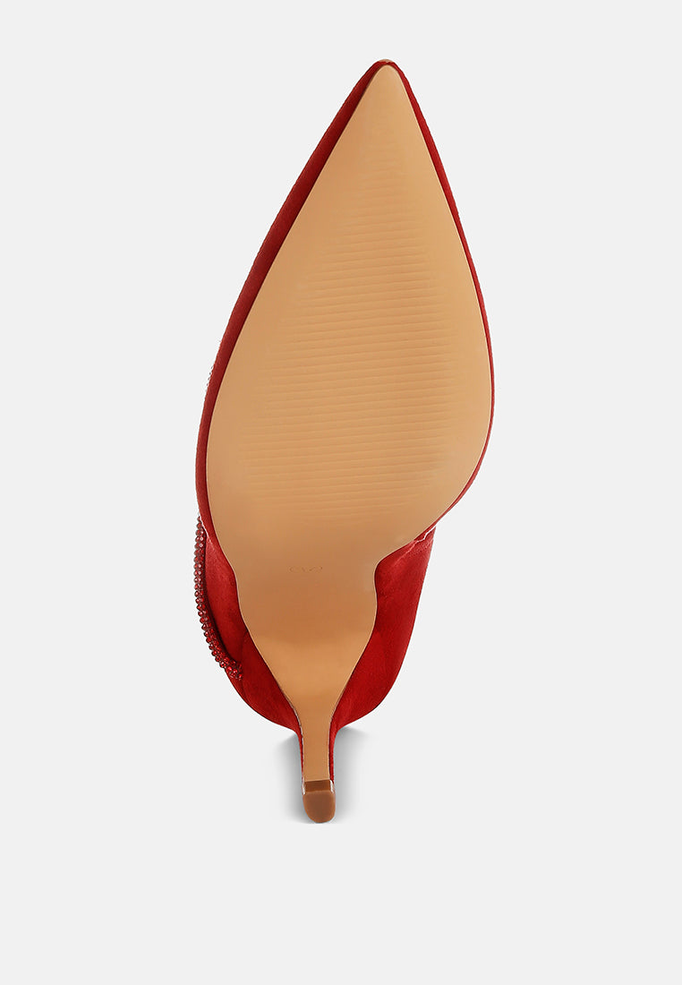 Roda Rhinestone Wrap-Around Stiletto Boots London Rag