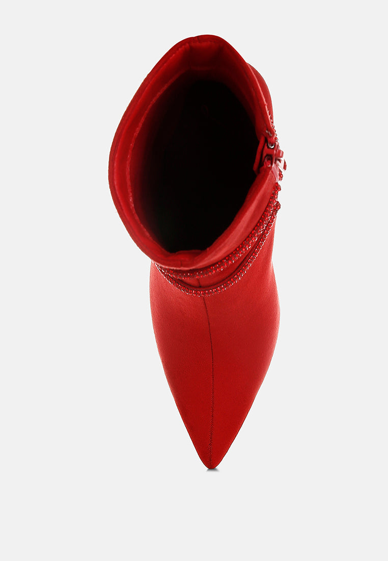 Roda Rhinestone Wrap-Around Stiletto Boots London Rag