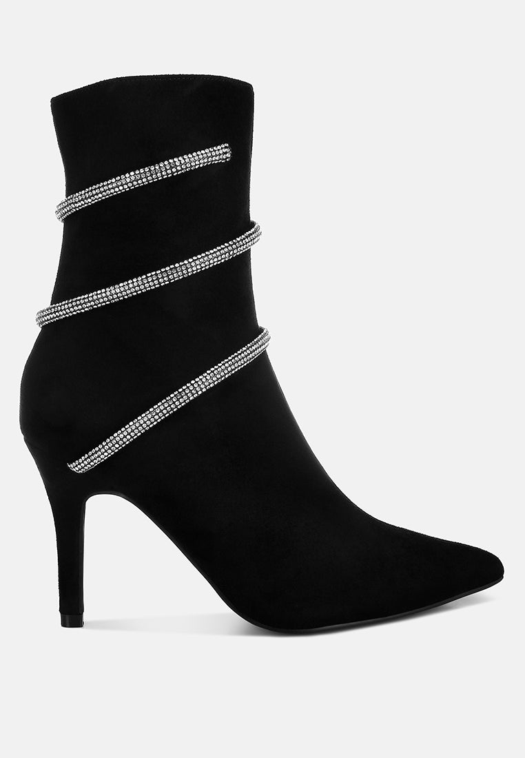 Roda Rhinestone Wrap-Around Stiletto Boots London Rag