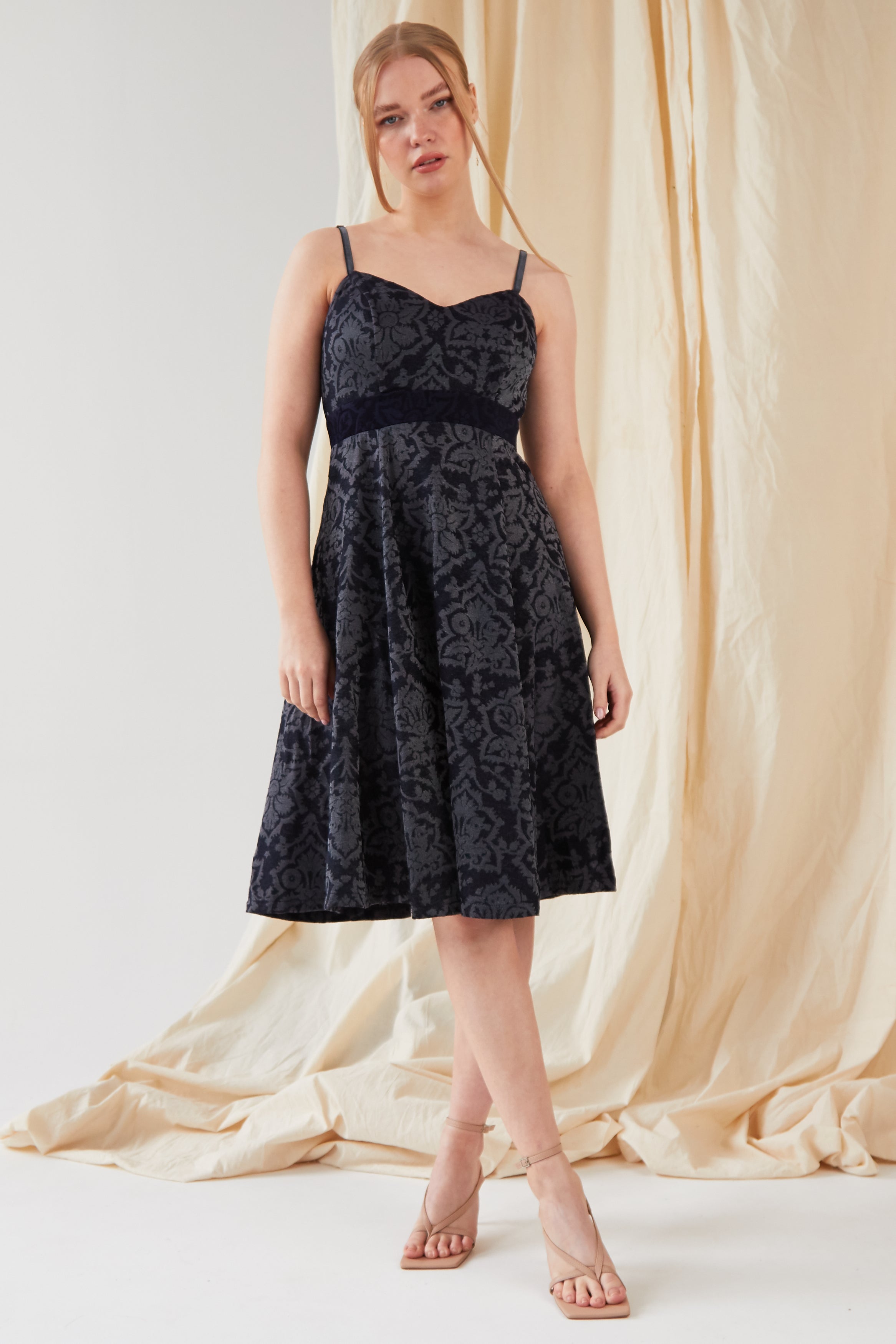Jacquard Skater Dress Sarvin