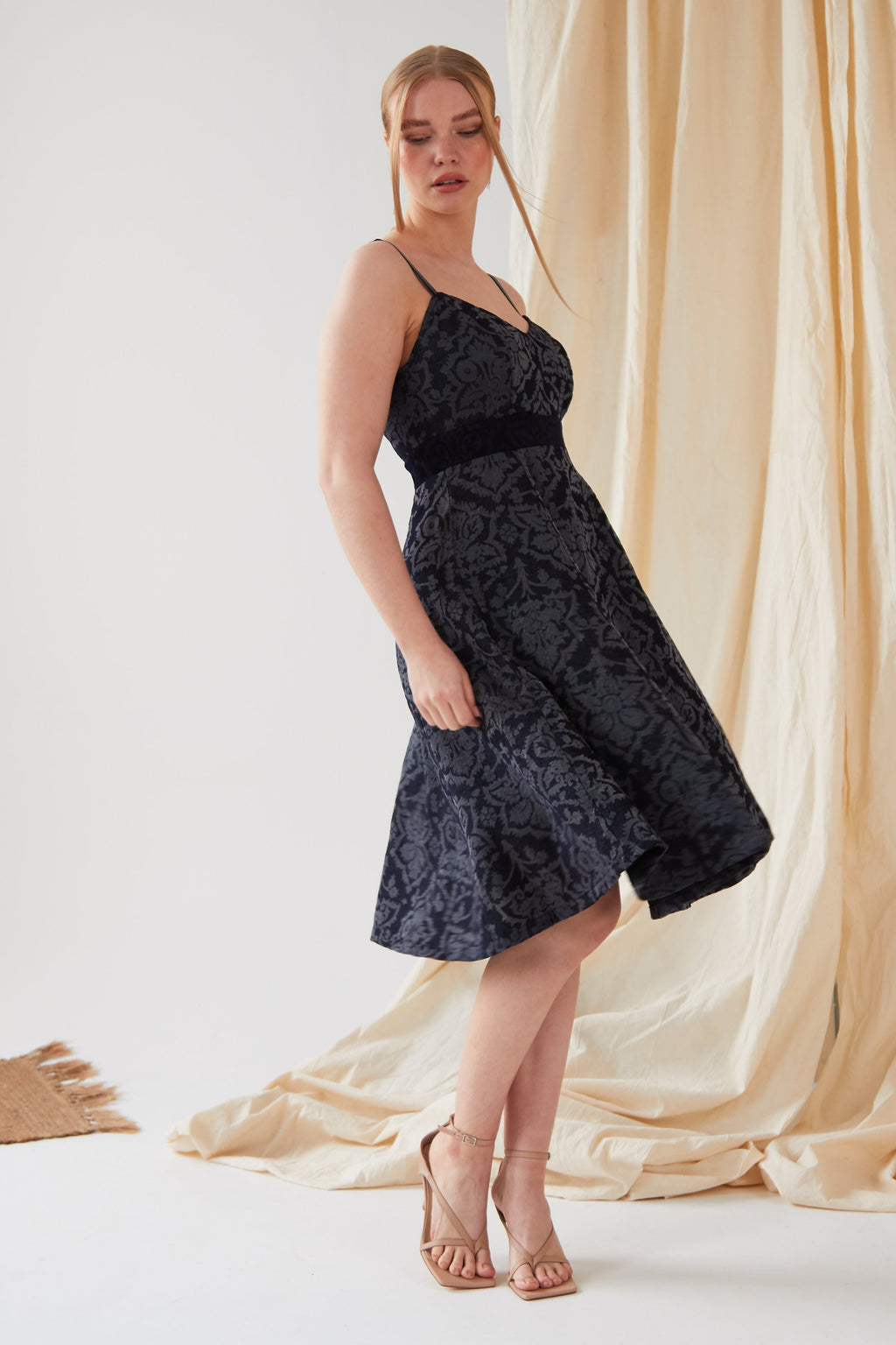 Jacquard Skater Dress Sarvin