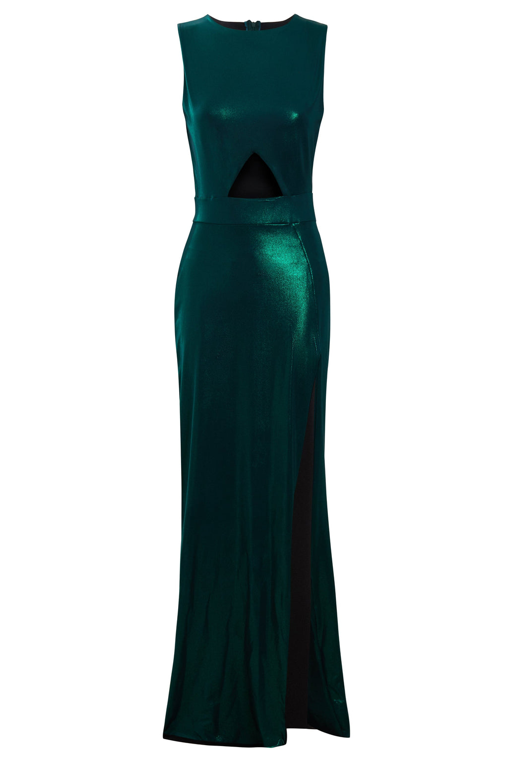 Green Cut Out Side Dress Sarvin