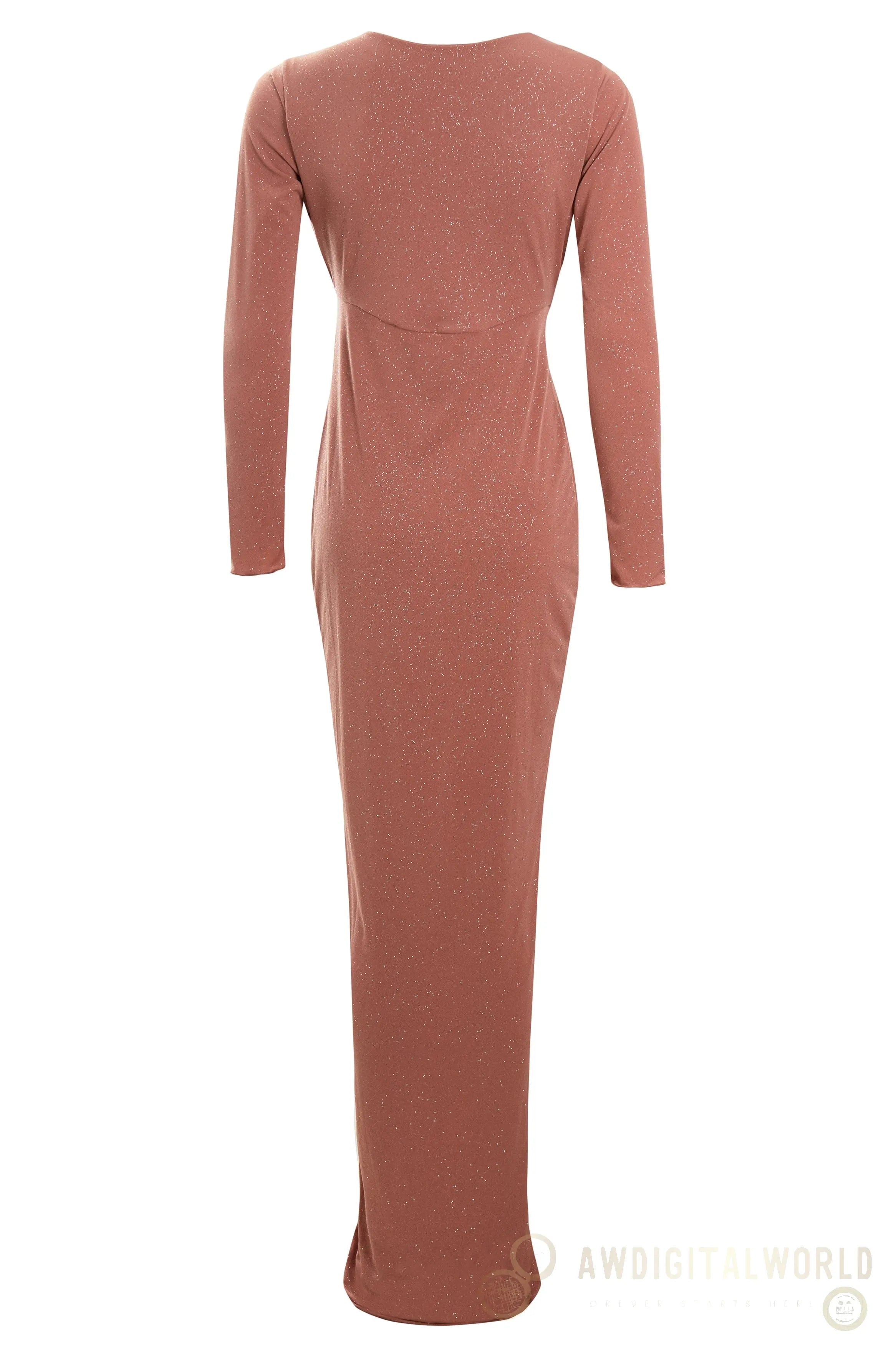 Rose Gold Twist Knot Front Dress Sarvin
