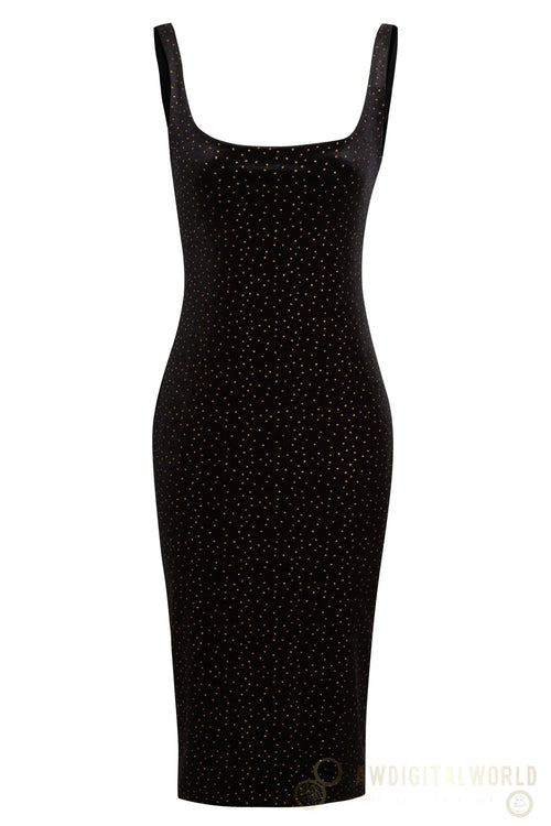 Black Polka Dot Dress Sarvin